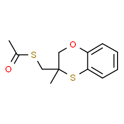 ChemSpider 2D Image | S-[(3-Methyl-2,3-dihydro-1,4-benzoxathiin-3-yl)methyl] ethanethioate | C12H14O2S2