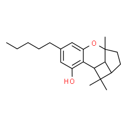 ChemSpider 2D Image | 1,1,3a-Trimethyl-6-pentyl-1a,2,3,3a,8b,8c-hexahydro-1H-4-oxabenzo[f]cyclobuta[cd]inden-8-ol | C21H30O2