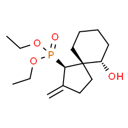 ChemSpider 2D Image | Diethyl [(1R,5S,6S)-6-hydroxy-2-methylenespiro[4.5]dec-1-yl]phosphonate | C15H27O4P