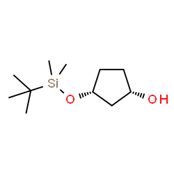 ChemSpider 2D Image | (1S,3R)-3-{[Dimethyl(2-methyl-2-propanyl)silyl]oxy}cyclopentanol | C11H24O2Si