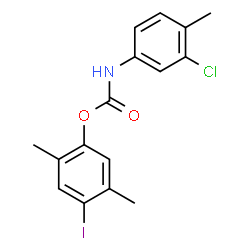 ChemSpider 2D Image | 4-Iodo-2,5-dimethylphenyl (3-chloro-4-methylphenyl)carbamate | C16H15ClINO2