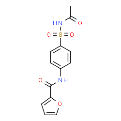 ChemSpider 2D Image | N-[4-(Acetylsulfamoyl)phenyl]-2-furamide | C13H12N2O5S