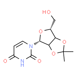 ChemSpider 2D Image | 1-(2,3-O-Isopropylidene-beta-D-glycero-pentofuranosyl)-2,4(1H,3H)-pyrimidinedione | C12H16N2O6