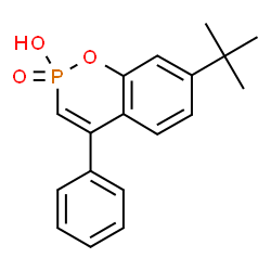 ChemSpider 2D Image | 7-(2-Methyl-2-propanyl)-4-phenyl-2H-1,2-benzoxaphosphinin-2-ol 2-oxide | C18H19O3P