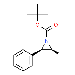 ChemSpider 2D Image | cis-2-Iodo-3-phenyl-1-tert-butoxycarbonylaziridine | C13H16INO2