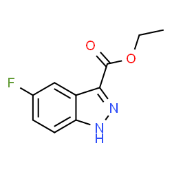 ChemSpider 2D Image | Ethyl 5-fluoro-1H-indazole-3-carboxylate | C10H9FN2O2