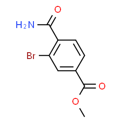 ChemSpider 2D Image | Methyl 3-bromo-4-carbamoylbenzoate | C9H8BrNO3