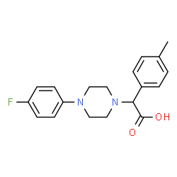 ChemSpider 2D Image | [4-(4-Fluorophenyl)-1-piperazinyl](4-methylphenyl)acetic acid | C19H21FN2O2