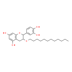 ChemSpider 2D Image | 2-(3,4-Dihydroxyphenyl)-3-(dodecyloxy)-5,7-chromanediol | C27H38O6