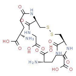 ChemSpider 2D Image | (2S)-2-Amino-5-({(2R)-3-({(2S)-2-{[(4S)-4-amino-4-carboxybutanoyl]amino}-3-[(carboxymethyl)amino]-3-oxopropyl}disulfanyl)-1-[(carboxymethyl)amino]-1-oxo-2-propanyl}amino)-5-oxopentanoic acid (non-pref
erred name) | C20H32N6O12S2