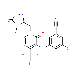 ChemSpider 2D Image | Doravirine | C17H11ClF3N5O3