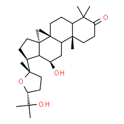 ChemSpider 2D Image | (5xi,9xi,12beta,13xi,24R)-12,25-Dihydroxy-20,24-epoxydammaran-3-one | C30H50O4