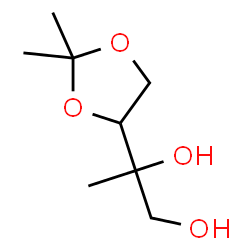 ChemSpider 2D Image | 2-(2,2-Dimethyl-1,3-dioxolan-4-yl)-1,2-propanediol | C8H16O4