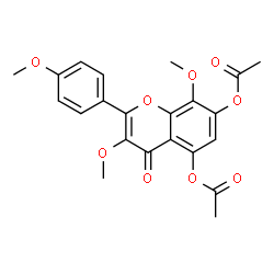 ChemSpider 2D Image | 5,7-Diacetoxy-3,4',8-trimethoxyflavone | C22H20O9