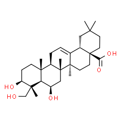 ChemSpider 2D Image | 3beta,6beta,23-trihydroxyolean-12-en-28-oic acid | C30H48O5