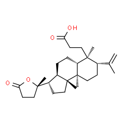 ChemSpider 2D Image | 3-{(3S,3aR,5aR,6S,7S,9aR,9bR)-7-Isopropenyl-6,9a,9b-trimethyl-3-[(2S)-2-methyl-5-oxotetrahydro-2-furanyl]dodecahydro-1H-cyclopenta[a]naphthalen-6-yl}propanoic acid | C27H42O4