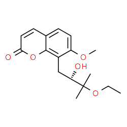 ChemSpider 2D Image | 8-[(2S)-3-Ethoxy-2-hydroxy-3-methylbutyl]-7-methoxy-2H-chromen-2-one | C17H22O5