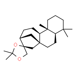 ChemSpider 2D Image | (1'S,4R,4'R,9'R,10'R,13'R)-2,2,5',5',9'-Pentamethylspiro[1,3-dioxolane-4,14'-tetracyclo[11.2.1.0~1,10~.0~4,9~]hexadecane] | C23H38O2