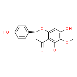 ChemSpider 2D Image | (2S)-5,7-Dihydroxy-2-(4-hydroxyphenyl)-6-methoxy-2,3-dihydro-4H-chromen-4-one | C16H14O6