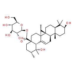 ChemSpider 2D Image | 28-O-Î²-D-Glucopyranosyl pomolic acid | C36H58O9
