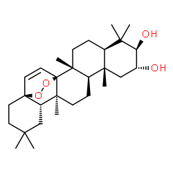 ChemSpider 2D Image | (1S,2R,5R,7R,8R,10S,11R,14S,15S,20S)-2,6,6,10,14,17,17-Heptamethyl-21,22-dioxahexacyclo[18.2.2.0~1,14~.0~2,11~.0~5,10~.0~15,20~]tetracos-23-ene-7,8-diol | C29H46O4