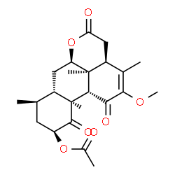 ChemSpider 2D Image | (2alpha)-12-Methoxy-1,11,16-trioxopicras-12-en-2-yl acetate | C23H30O7