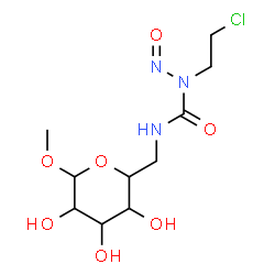 ChemSpider 2D Image | Methyl 6-{[(2-chloroethyl)(nitroso)carbamoyl]amino}-6-deoxyhexopyranoside | C10H18ClN3O7