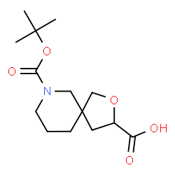ChemSpider 2D Image | 7-(1,1-Dimethylethyl) 2-oxa-7-azaspiro[4.5]decane-3,7-dicarboxylate | C14H23NO5