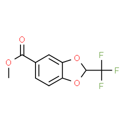 ChemSpider 2D Image | Methyl 2-(trifluoromethyl)-1,3-benzodioxole-5-carboxylate | C10H7F3O4