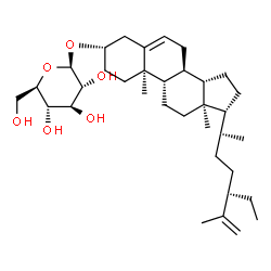 ChemSpider 2D Image | (3Î²,24S)-Stigmasta-5,25-dien-3-yl Î²-D-glucopyranoside | C35H58O6