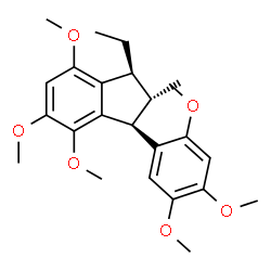 ChemSpider 2D Image | (1S,2S,3S)-1-Ethyl-4,5,7-trimethoxy-2-methyl-3-(2,4,5-trimethoxyphenyl)indane | C24H32O6