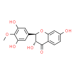 ChemSpider 2D Image | (2R,3R)-2-(3,5-Dihydroxy-4-methoxyphenyl)-3,7-dihydroxy-2,3-dihydro-4H-chromen-4-one | C16H14O7