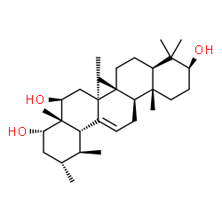 ChemSpider 2D Image | (3beta,16beta,22alpha)-Urs-12-ene-3,16,22-triol | C30H50O3