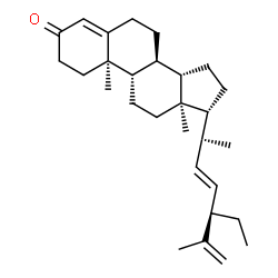 ChemSpider 2D Image | Stigmasta-4,22,25-trien-3-one | C29H44O