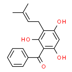 ChemSpider 2D Image | 3-Prenyl-2,4,6-trihydroxybenzophenone | C18H18O4