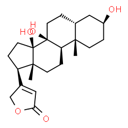 ChemSpider 2D Image | (3beta,5beta)-3,8,14-Trihydroxycard-20(22)-enolide | C23H34O5