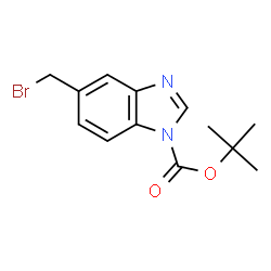 ChemSpider 2D Image | tert-butyl 5-(bromomethyl)-1H-benzo[d]imidazole-1-carboxylate | C13H15BrN2O2