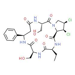 ChemSpider 2D Image | Cyclochlorotine | C24H31Cl2N5O7