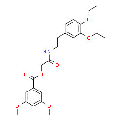 ChemSpider 2D Image | 2-{[2-(3,4-Diethoxyphenyl)ethyl]amino}-2-oxoethyl 3,5-dimethoxybenzoate | C23H29NO7