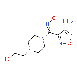 ChemSpider 2D Image | (4-Amino-1,2,5-oxadiazol-3-yl)[4-(2-hydroxyethyl)-1-piperazinyl]methanone oxime | C9H16N6O3