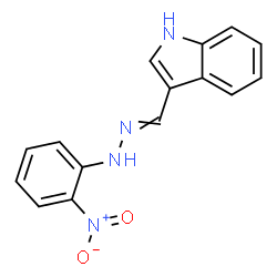 ChemSpider 2D Image | 3-{[(2-Nitrophenyl)hydrazono]methyl}-1H-indole | C15H12N4O2