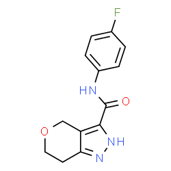 ChemSpider 2D Image | N-(4-Fluorophenyl)-2,4,6,7-tetrahydropyrano[4,3-c]pyrazole-3-carboxamide | C13H12FN3O2
