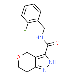 ChemSpider 2D Image | N-(2-Fluorobenzyl)-2,4,6,7-tetrahydropyrano[4,3-c]pyrazole-3-carboxamide | C14H14FN3O2