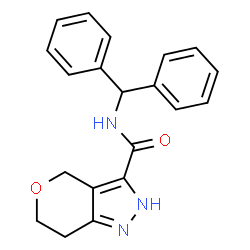 ChemSpider 2D Image | N-(Diphenylmethyl)-2,4,6,7-tetrahydropyrano[4,3-c]pyrazole-3-carboxamide | C20H19N3O2