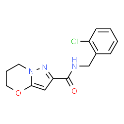 ChemSpider 2D Image | N-(2-Chlorobenzyl)-6,7-dihydro-5H-pyrazolo[5,1-b][1,3]oxazine-2-carboxamide | C14H14ClN3O2