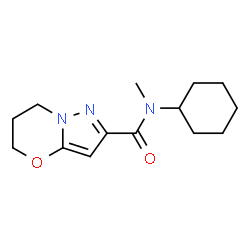 ChemSpider 2D Image | N-Cyclohexyl-N-methyl-6,7-dihydro-5H-pyrazolo[5,1-b][1,3]oxazine-2-carboxamide | C14H21N3O2
