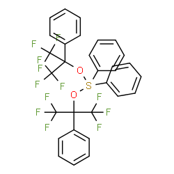 ChemSpider 2D Image | Bis[a,a-bis(trifluoromethyl)benzenemethanolato]diphenylsulfur | C30H20F12O2S