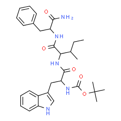ChemSpider 2D Image | N-{[(2-Methyl-2-propanyl)oxy]carbonyl}tryptophylisoleucylphenylalaninamide | C31H41N5O5