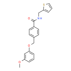 ChemSpider 2D Image | 4-[(3-Methoxyphenoxy)methyl]-N-(2-thienylmethyl)benzamide | C20H19NO3S