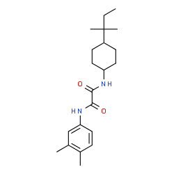 ChemSpider 2D Image | N-(3,4-Dimethylphenyl)-N'-[4-(2-methyl-2-butanyl)cyclohexyl]ethanediamide | C21H32N2O2